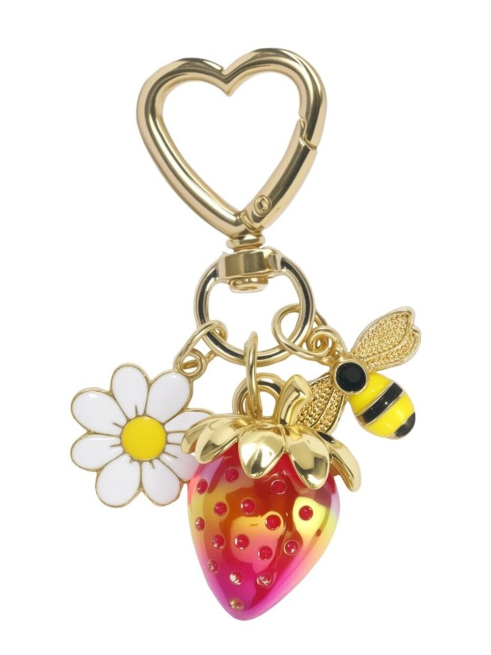 Cute Strawberry Bag Purse Charms Keychain for Women Handbags Car Key